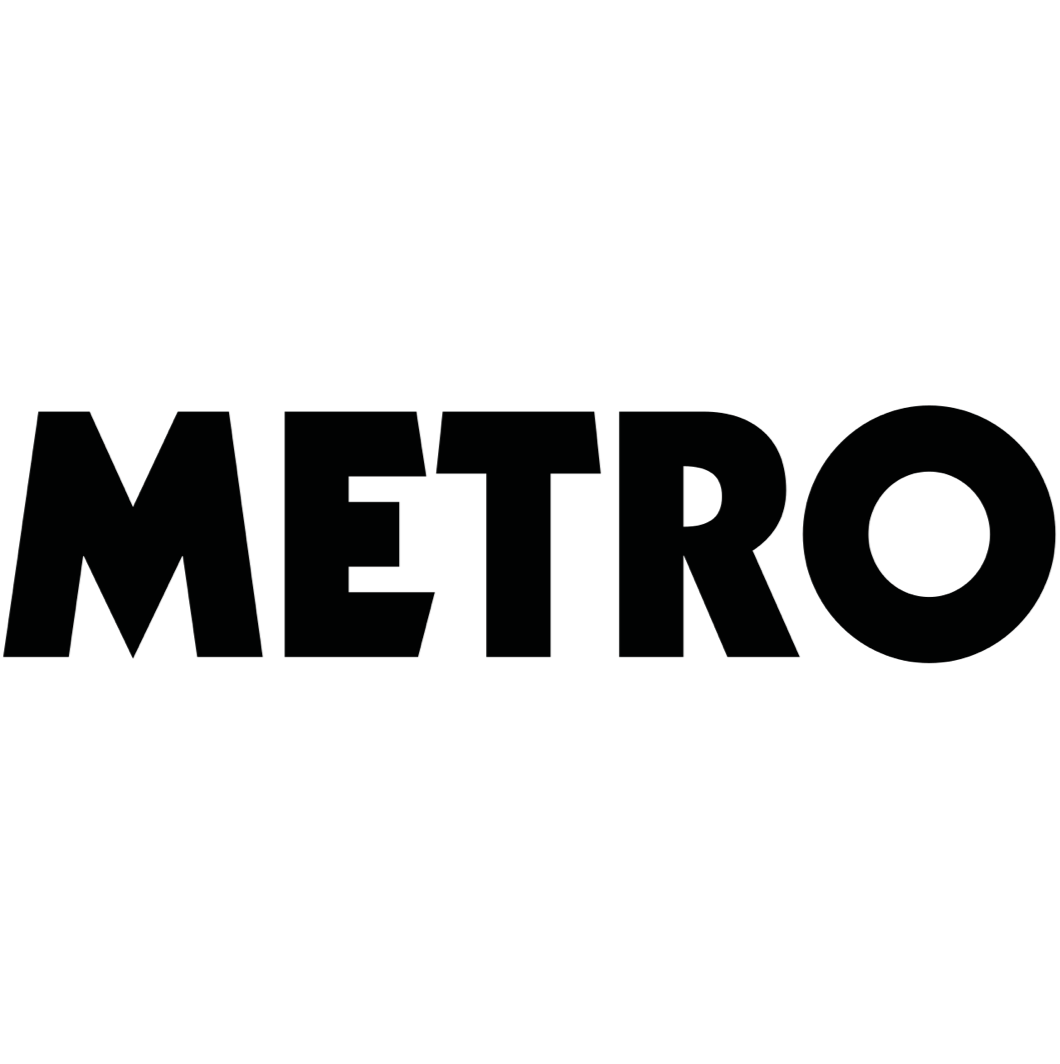 Metro newspaper logo, who featured the Komodo Pink travel wash bag